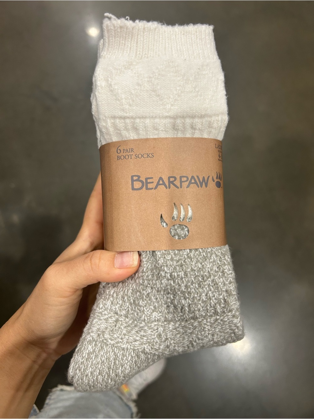 BEARPAW Ladies Boot Socks - 6 Pair Pack
